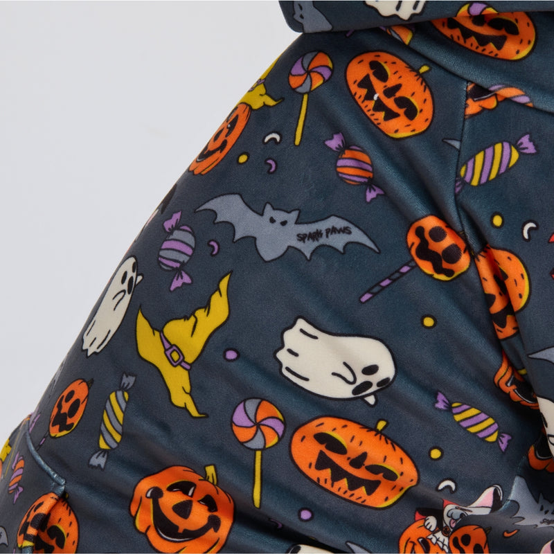 Halloween Hundehoodie - Grau