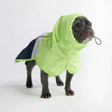 Dog Raincoat - Neon White Navy